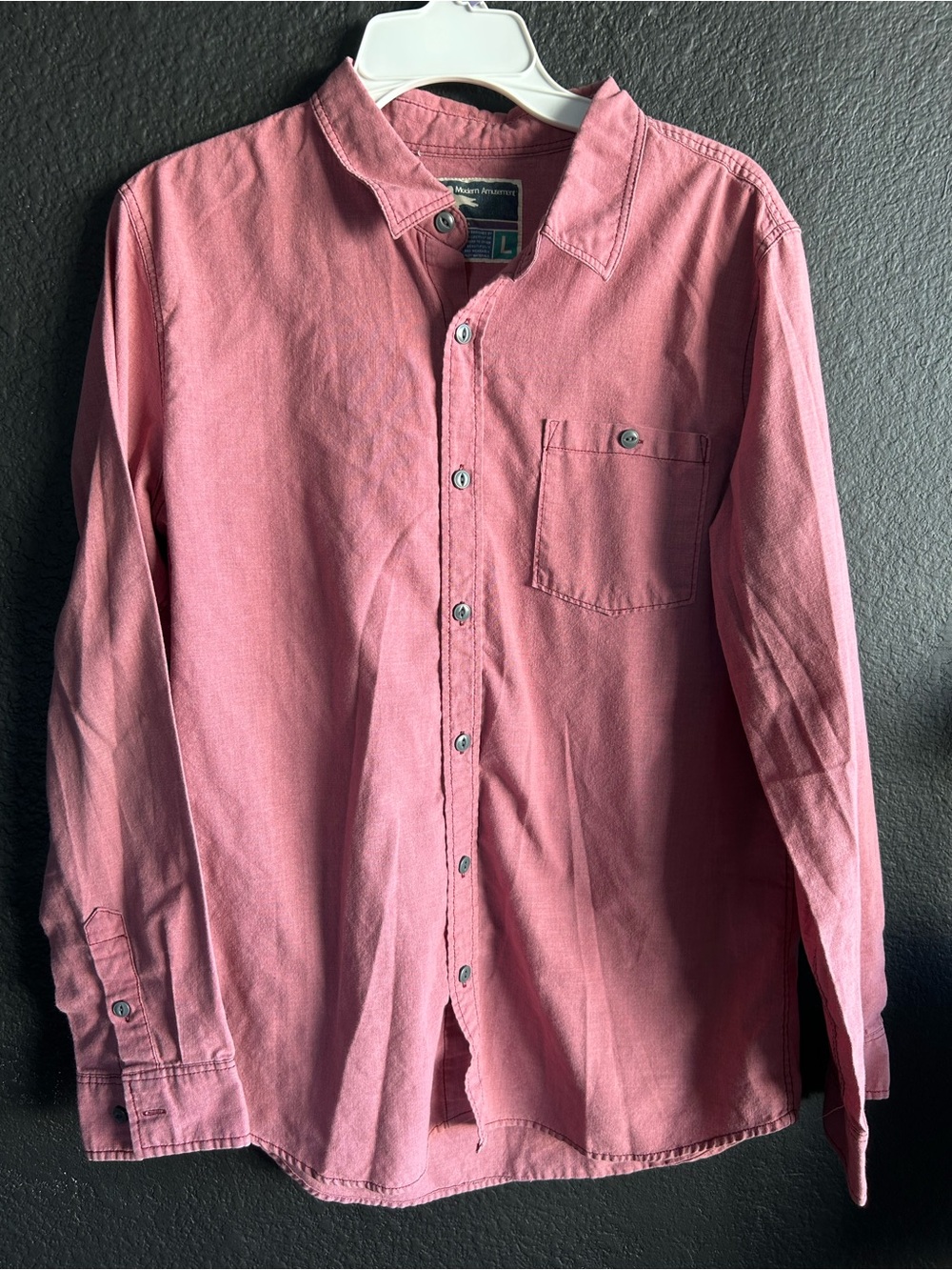 Modern Amusement Men's Button-Down Shirt in Dusty Pink